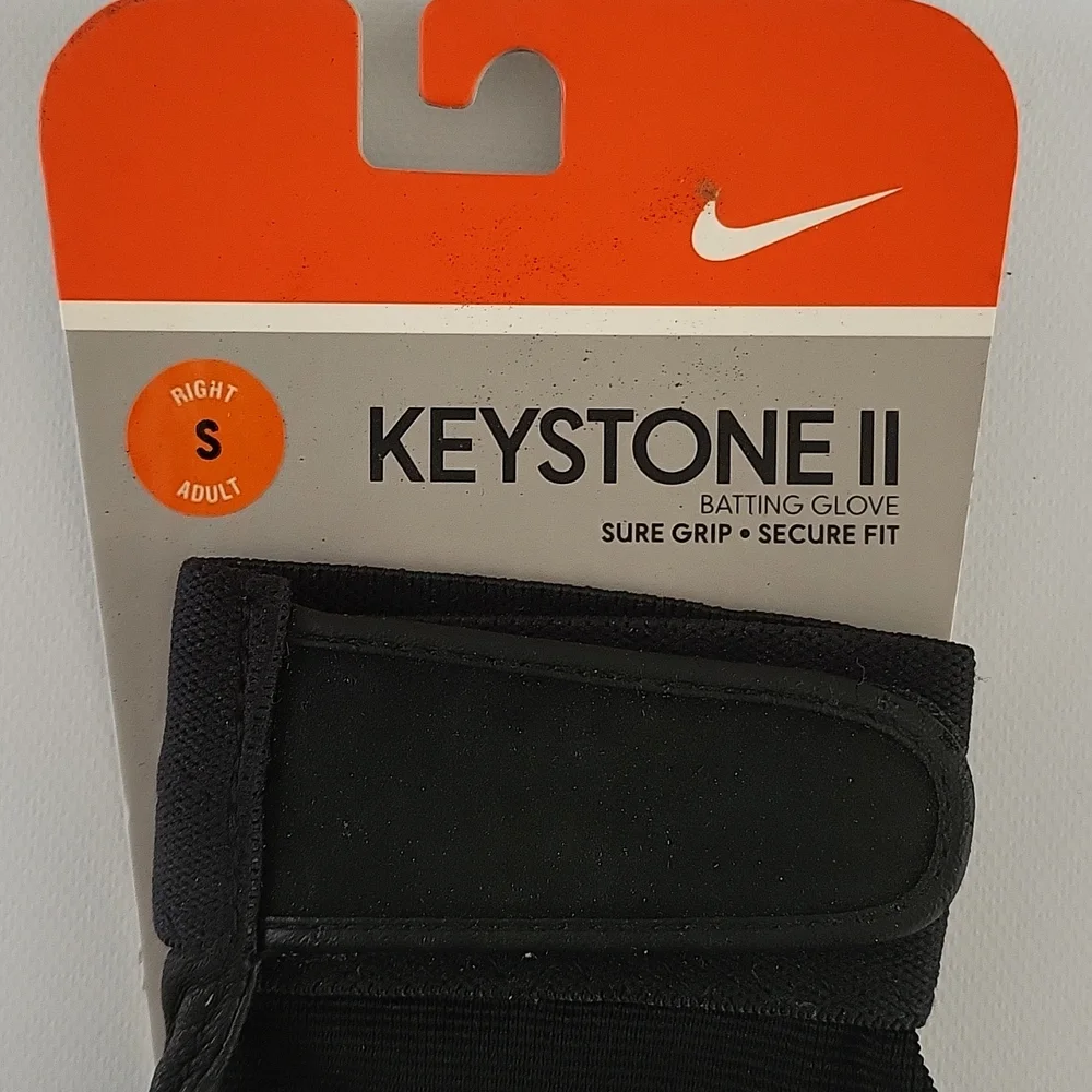 Nike Keystone II Glove Adult Small Single Right Hand Black Batting Glove